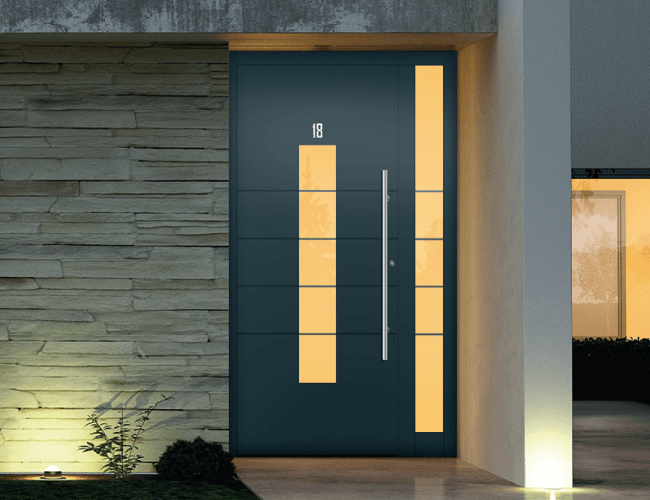 Aluminum doors